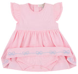 DAISY'S DIAPER COVER DRESS - PIER PARTY PINK WITH BEALE STREET BLUE EMBROIDERY