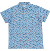 SPORTS POLO - BASEBALL ON BLUE