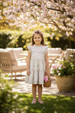 SPRING FLORAL PLEATED TIERED DRESS