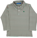 LONG SLEEVE STRIPED PERFORMANCE POLO - HOLLY