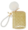SPARKLE PEARL STRAP WALLET - GOLD