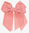 BOW HAIR CLIP - CORAL