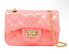 CLASSIC QUILTED SPARKLE MINI PURSE - BUBBLEGUM