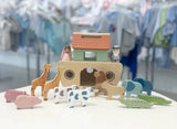 WOODEN PORTABLE NOAH'S ARK PLAYSET