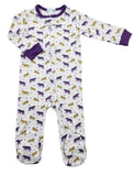 LSU ALL OVER PRINT TIGER FOOTIE FOR BOYS