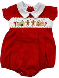 BLAKE GINGERBREAD HOUSE SMOCKED BOY BUBBLE