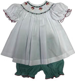 SANTA SMOCKED BLOOMER SET