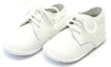 WHITE LEATHER LACE UP SHOE