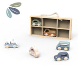 CAR DISPLAY CASE WITH 6 VEHICLES