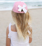 BIG SISTER BOW BASEBALL HAT - PINK