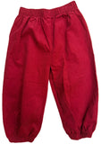 CORDUROY BANDED PANTS - RED