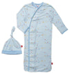 MODAL MAGNETIC COZY SLEEPER GOWN & HAT SET - SAIL-EBRATE GOOD TIMES