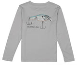 BOYS PERFORMANCE TEE LONG SLEEVE SWIMBAIT - ICE GREY