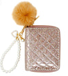 SPARKLE PEARL STRAP WALLET - RAINBOW