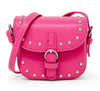 SADDLE STUD KIDS HANDBAG - HOT PINK