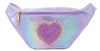 SHINY HEART PATCH SLING BAG - PURPLE