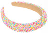 CONFETTI PUFF HEADBAND - LIGHT PINK
