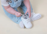 WHITE LEATHER LACE UP SHOE