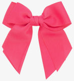 GIRLS HOT PINK BOW HAIR CLIP