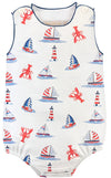 SAILING IN THE SUMMER PRINTED BUBBLE WITH PIPING