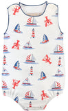 SAILING IN THE SUMMER PRINTED BUBBLE WITH PIPING