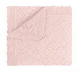 LUX POINTELLE KNIT BLANKET - PINK