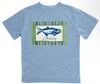 LOGO TEE - FISH ON HEATHERED BLUE