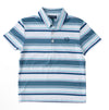 BOYS SHORT SLEEVE PRO PERFORMANCE POLO IN PROVINCIAL BLUE MULTI STRIPE