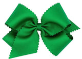 KING SCALLOP EDGE BOW  - GREEN