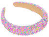 GIRLS CONFETTI PUFF HEADBAND - LAVENDER