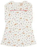 LONG SLEEVE RAMONA RUFFLE DRESS - MAE PARK MINI FLORAL WITH RICHMOND RED