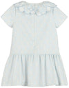 FLORAL WREATH DRESS - BLUE
