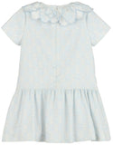 FLORAL WREATH DRESS - BLUE