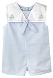 SAILBOAT SHADOW STITCHED SUNSUIT