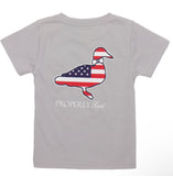 BOYS AMERICANA LOGO SHORT SLEEVE ICE GREY
