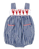 LULU BEBE JULIE LOBSTER GIRLS SMOCKED BUBBLE
