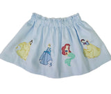 BLUE PRINCESS EMBROIDERED SKIRT