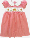 LULU BEBE GINGERBREAD SMOCKED WAIST DRESS