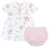 NOAHS ARK PINK PRINTED DIAPER SET