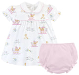 NOAHS ARK PINK PRINTED DIAPER SET