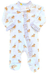 GIRLS LSU RUFFLE FOOTIE