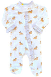 GIRLS LSU RUFFLE FOOTIE