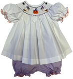 HALLOWEEN SMOCKED BISHOP BLOOMER SET