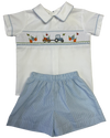 PUMPKIN SMOCKED SHORT SET