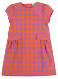 BETTS BOW DRESS - AUTUMN PUNCH PLAID WITH ROMANY ROSE CORDUROY