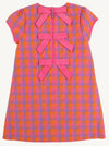BETTS BOW DRESS - AUTUMN PUNCH PLAID WITH ROMANY ROSE CORDUROY