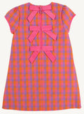 BETTS BOW DRESS - AUTUMN PUNCH PLAID WITH ROMANY ROSE CORDUROY