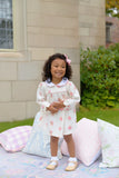 LONG SLEEVE MAERIN FITZ FROCK NONESUCH STEMS WITH SANDPEARL PINK