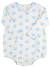 LONG SLEEVE PATTON PLAY BUBBLE VINTAGE PREP PUMPKIN PAILS WITH BUCKHEAD BLUE