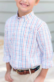 DEAN'S LIST DRESS SHIRT - WHITEHALL WINDOWPANE WITH BUCKHEAD BLUE